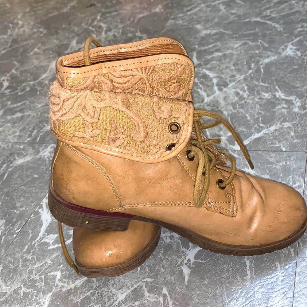 Tan boots! I bought them off someone else and never wore them!